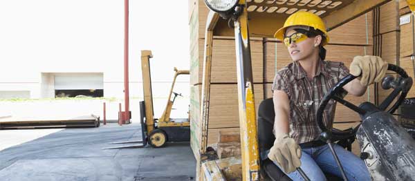 Woman Operating a Forklift 3